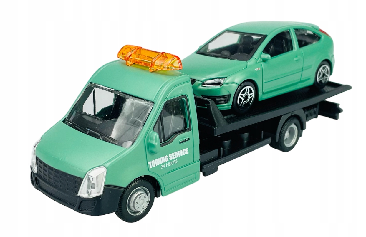Kovový model Bburago Laweta + Ford Focus 1:43